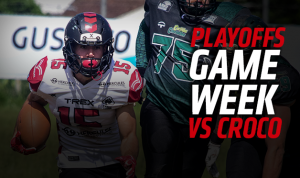 T-Rex enfrenta Coritiba Crocodiles na final da Conferência Sul da BFA neste sábado 1 GAME WEEK vs SOLDIERS
